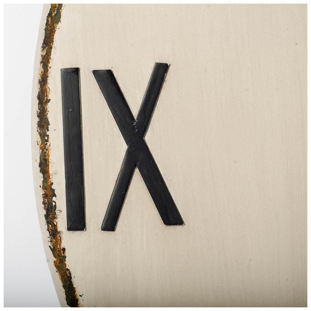 LuxxHomes  3" Circle Black Wood Analog Wall Clock