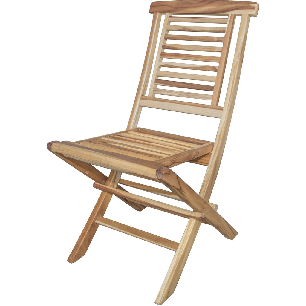 23" Natural Solid Wood Outdoor Dining Chair