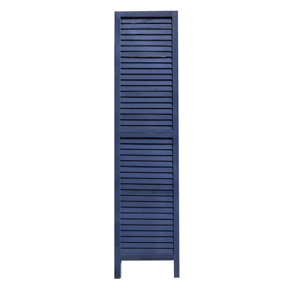 3 Panel Dark Blue Shutter Screen Room Divider