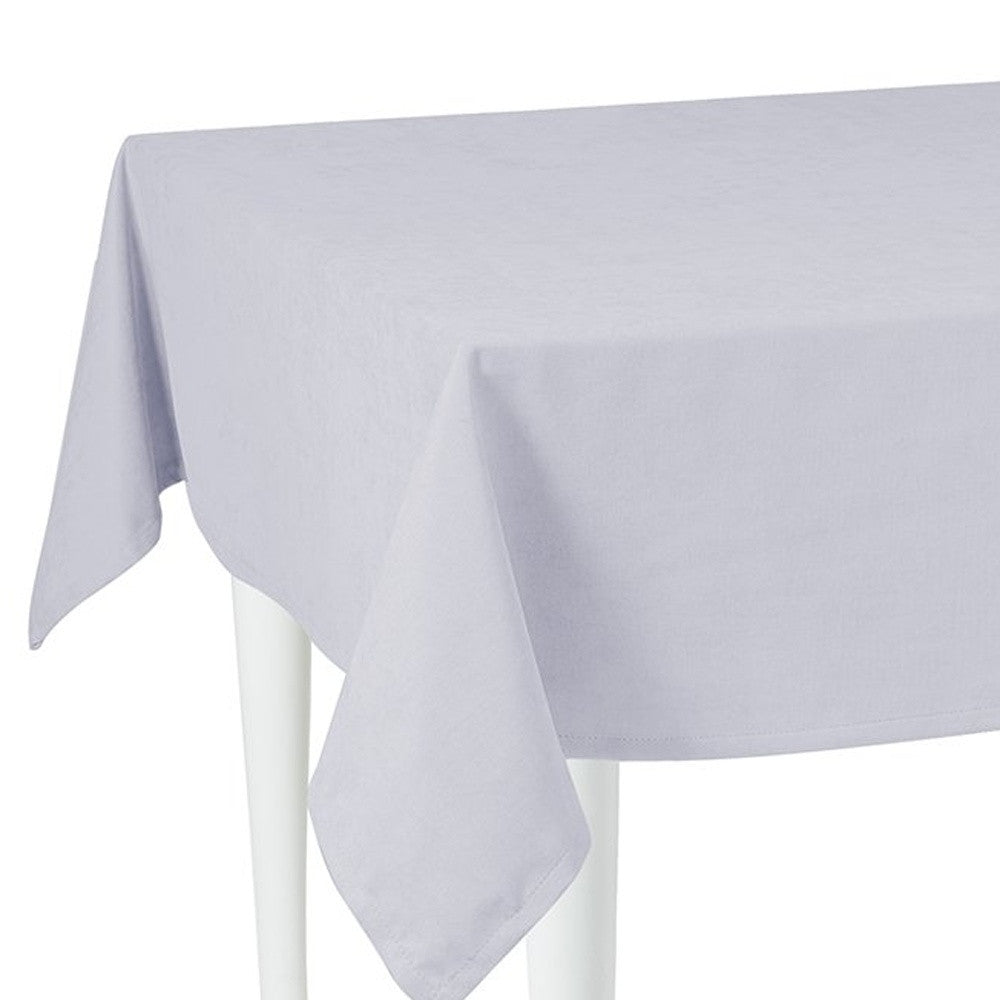 LuxxHomes  104" Merry Christmas Rectangle Tablecloth In  Grey