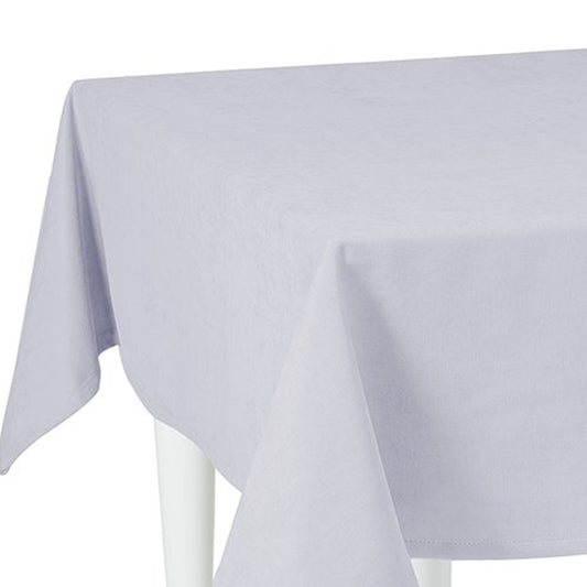 LuxxHomes  120" Merry Christmas Rectangle Tablecloth In  Grey