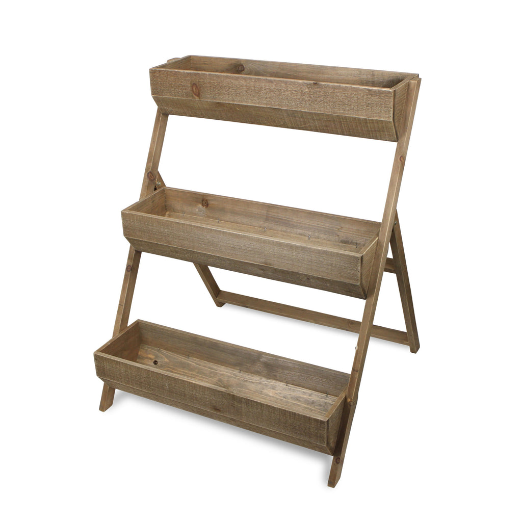 3 Tier Wooden Shelves Storage Plant Stand