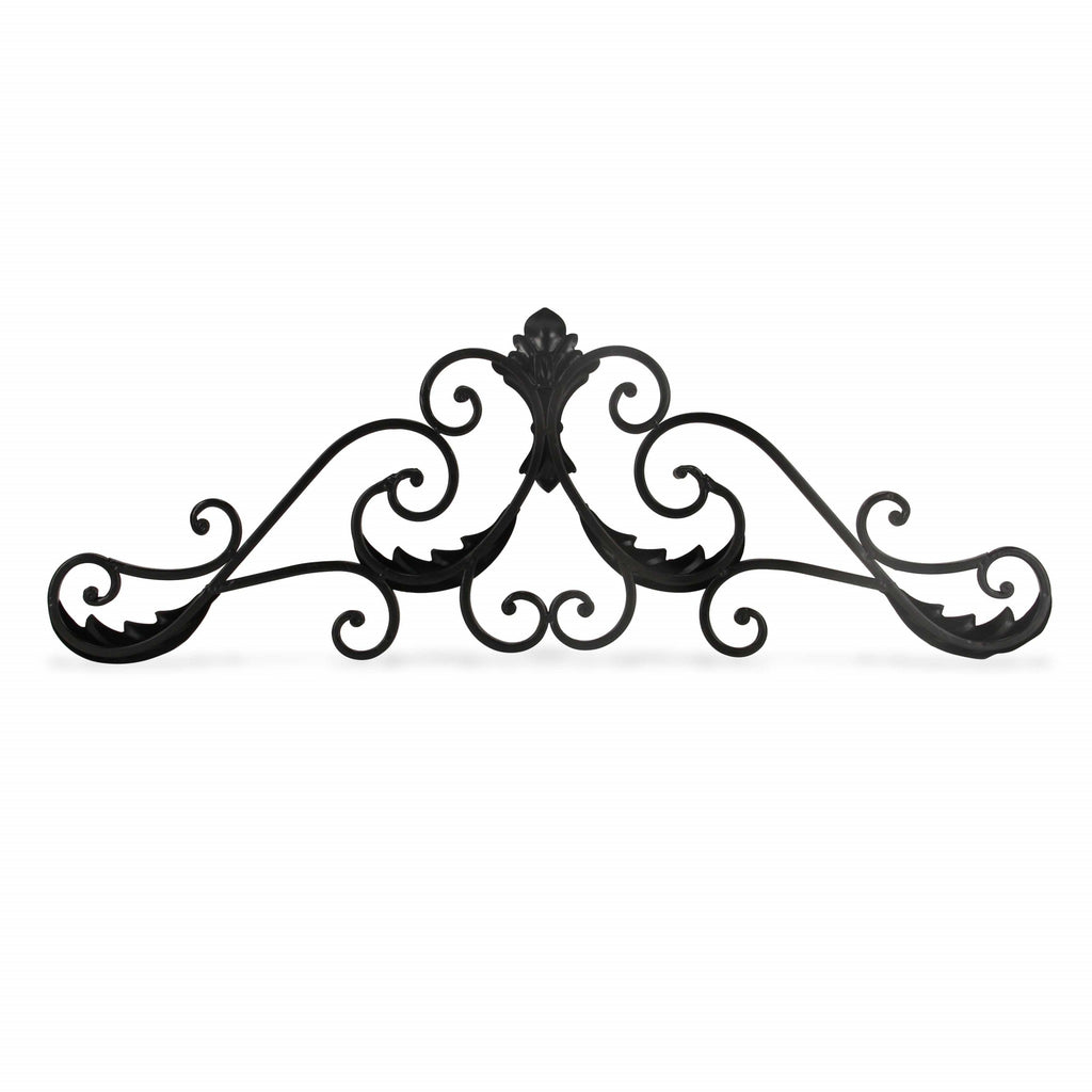 32" Rustic Brown Metal Scroll Wall Decor