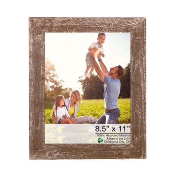 LuxxHomes  8.5" X 11" Rustic Espresso Picture Frame