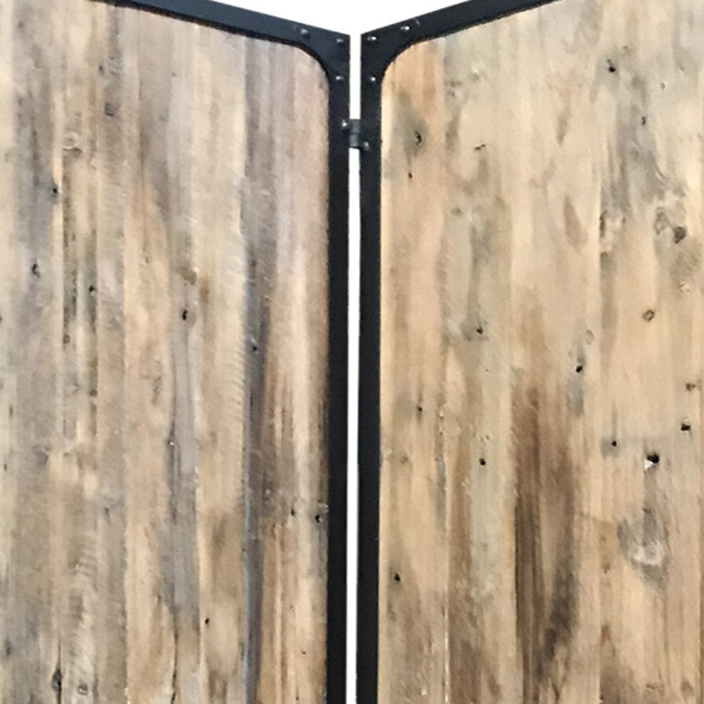 4 Panel Brown Room Divider