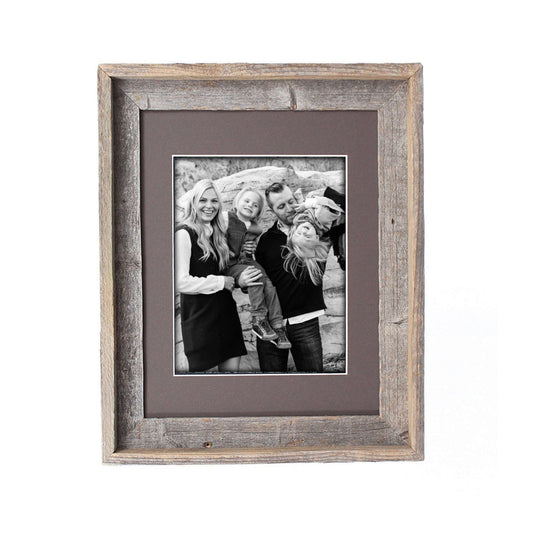 LuxxHomes  16X20 Natural Weathered Grey Picture Frame With Plexiglass Holder