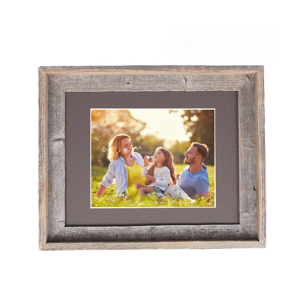 LuxxHomes  16X20 Natural Weathered Grey Picture Frame With Plexiglass Holder