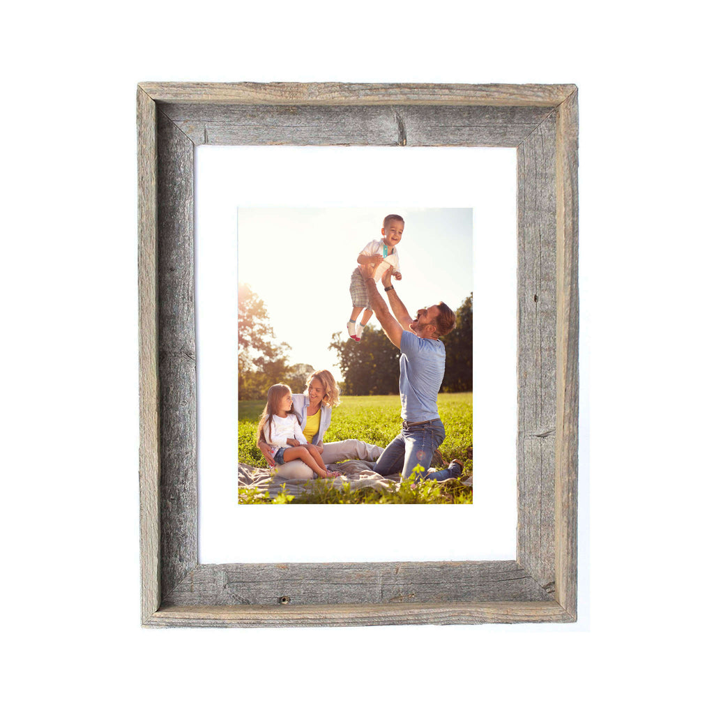 LuxxHomes  16" X 20" Rustic Reclaimed Wood Picture Frame