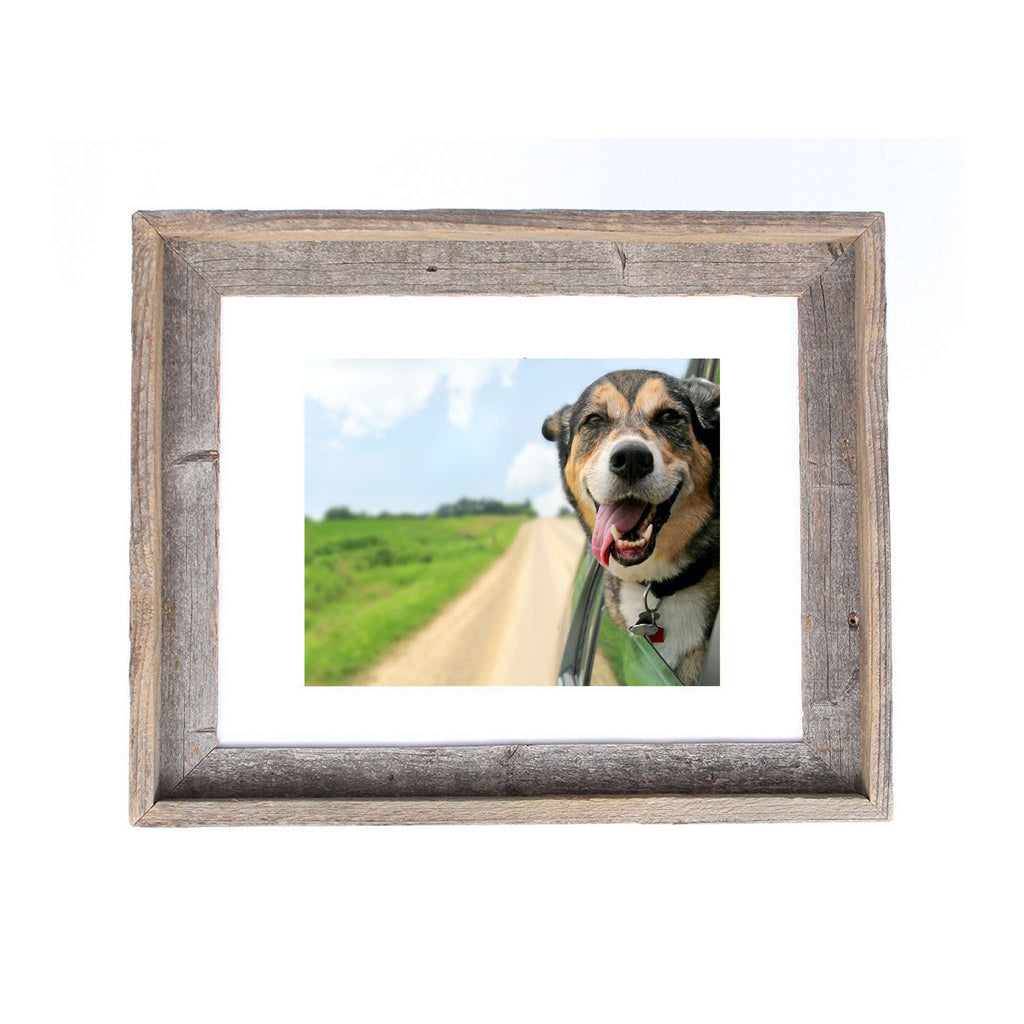 LuxxHomes  16" X 20" Rustic Reclaimed Wood Picture Frame