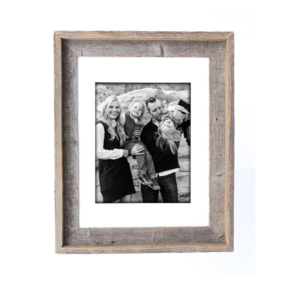 LuxxHomes  16" X 20" Rustic Reclaimed Wood Picture Frame