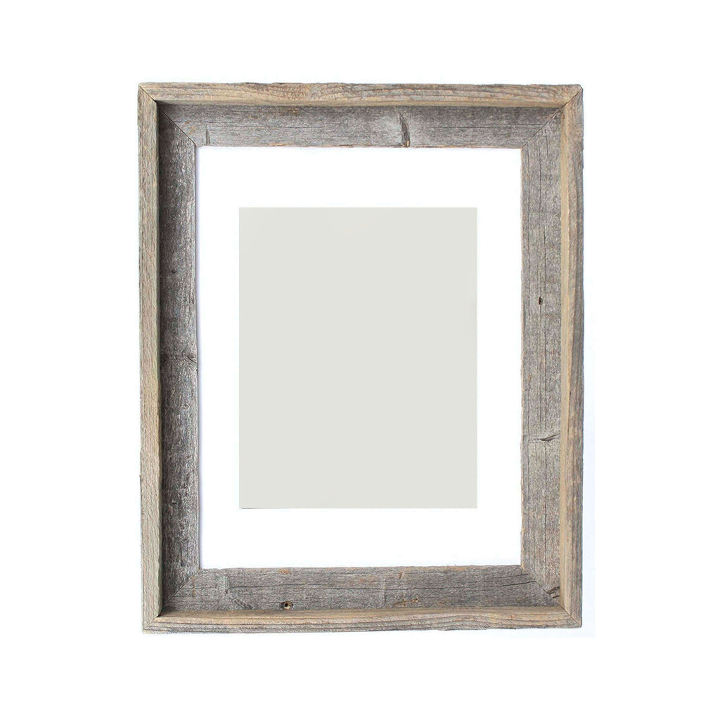 LuxxHomes  16" X 20" Rustic Reclaimed Wood Picture Frame