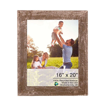 LuxxHomes  16X20 Rustic Espresso Picture Frame