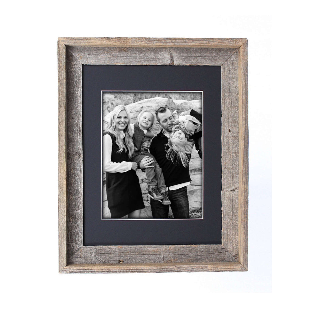 LuxxHomes  16X20 Rustic Black Picture Frame With Plexiglass Holder