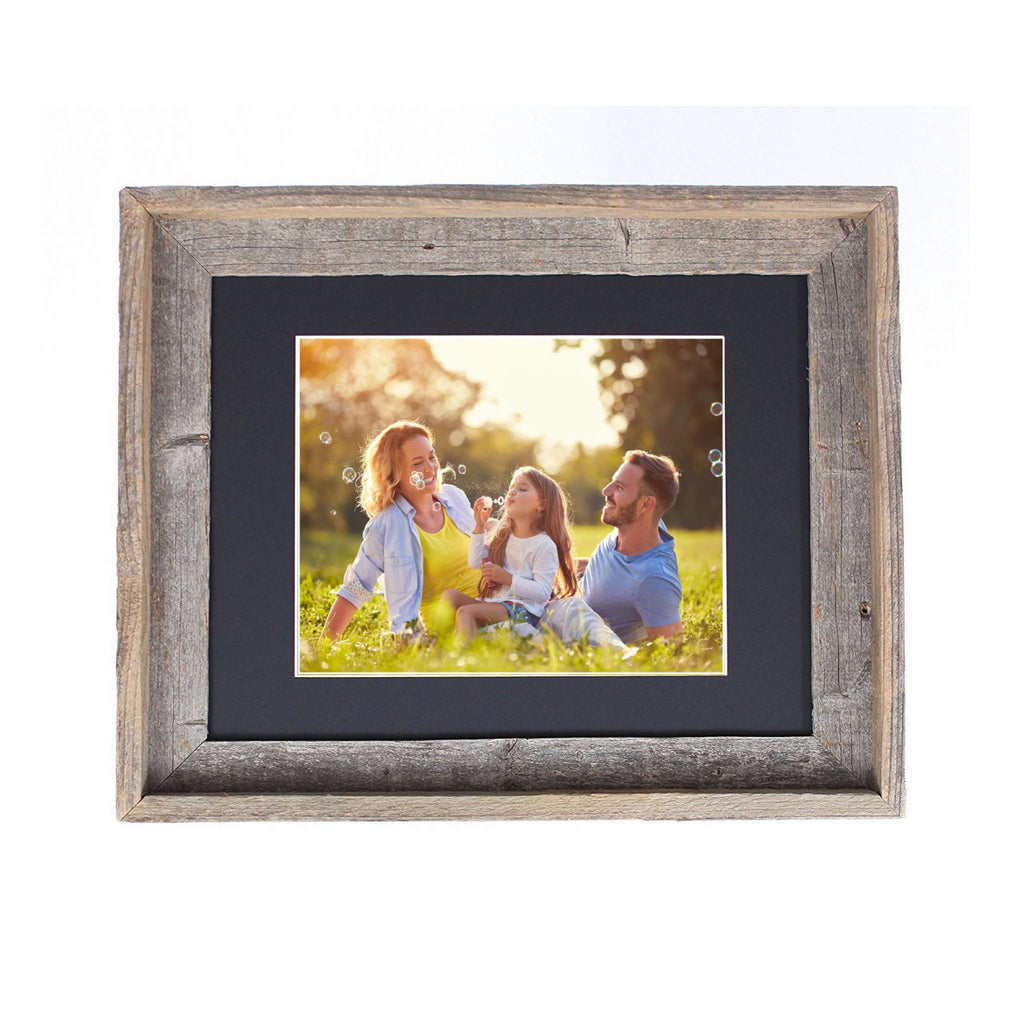 LuxxHomes  16X20 Rustic Black Picture Frame With Plexiglass Holder