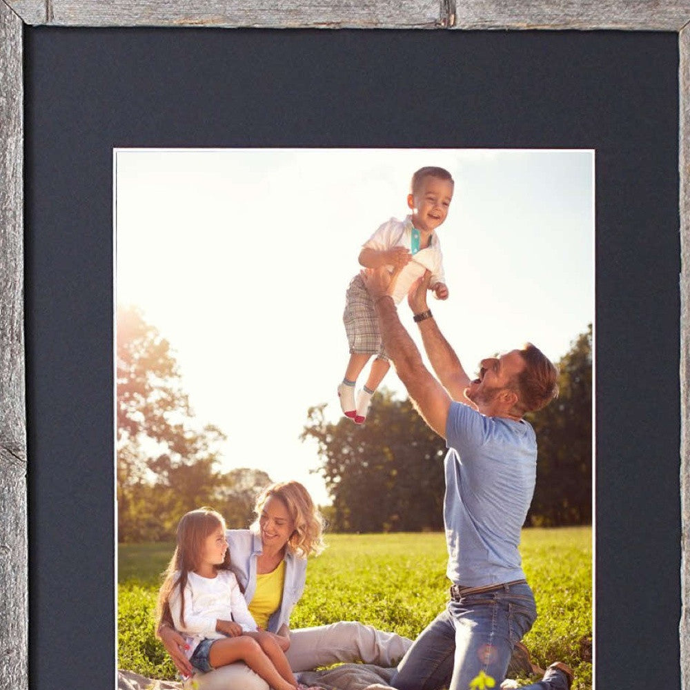 LuxxHomes  16X20 Rustic Black Picture Frame With Plexiglass Holder