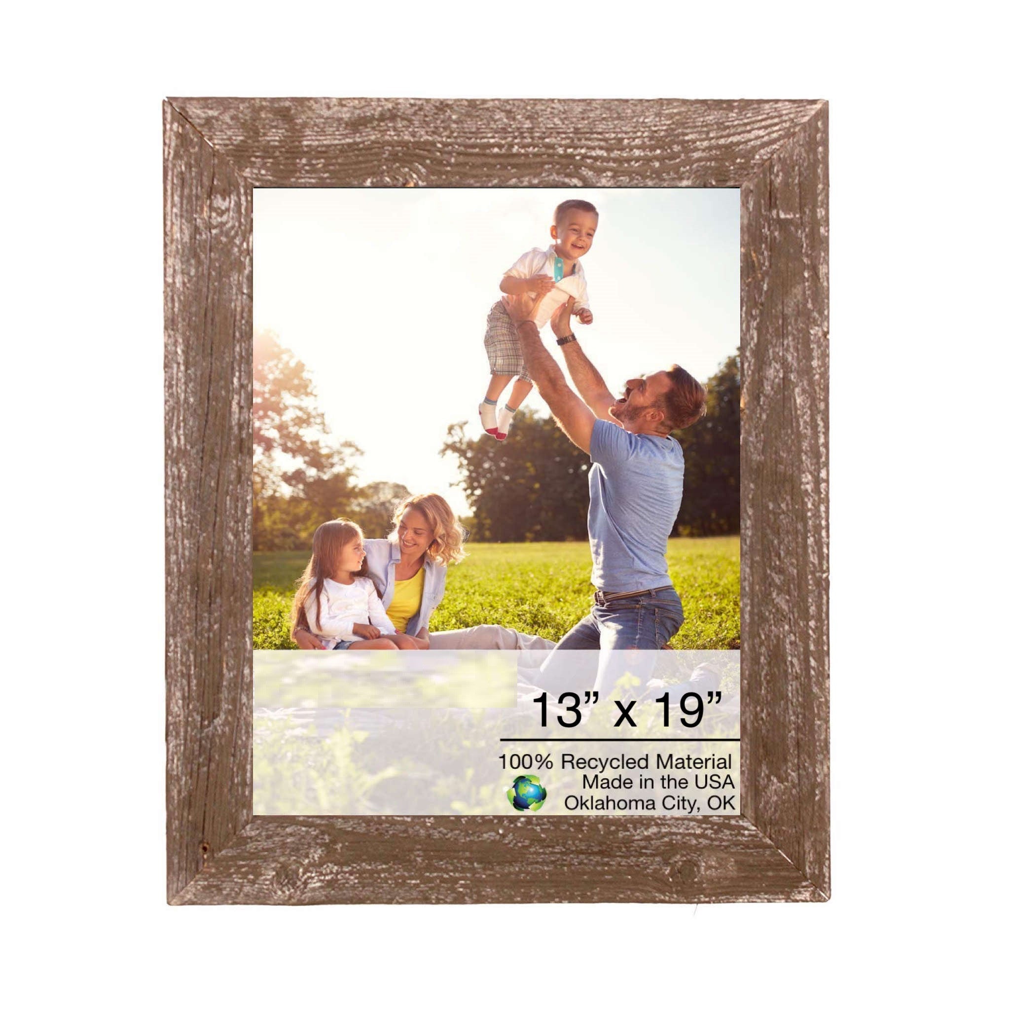 LuxxHomes  13X19 Rustic Espresso Picture Frame