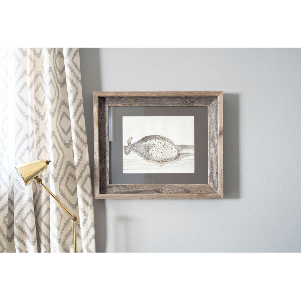 LuxxHomes  11X14  Rustic Cinder Picture Frame With Plexiglass Holder