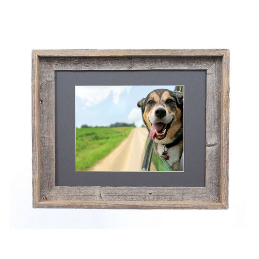 LuxxHomes  11X14  Rustic Cinder Picture Frame With Plexiglass Holder