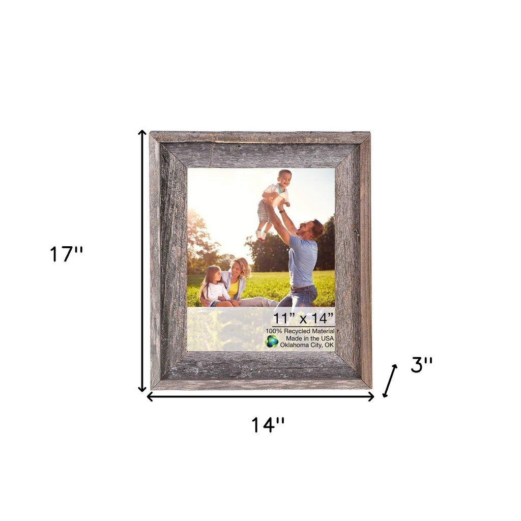 LuxxHomes  11X14 Natural Weathered Grey Picture Frame