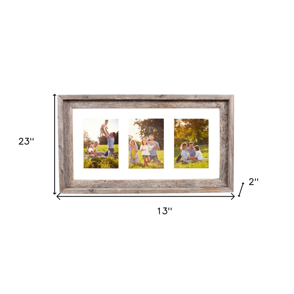 LuxxHomes  3 5X7 Rustic White Picture Frame With Plexiglass Holder