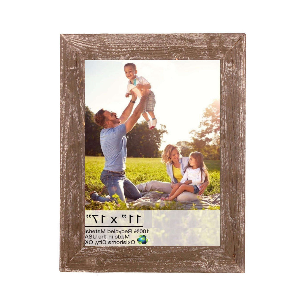 LuxxHomes  11X17 Rustic Espresso Picture Frame