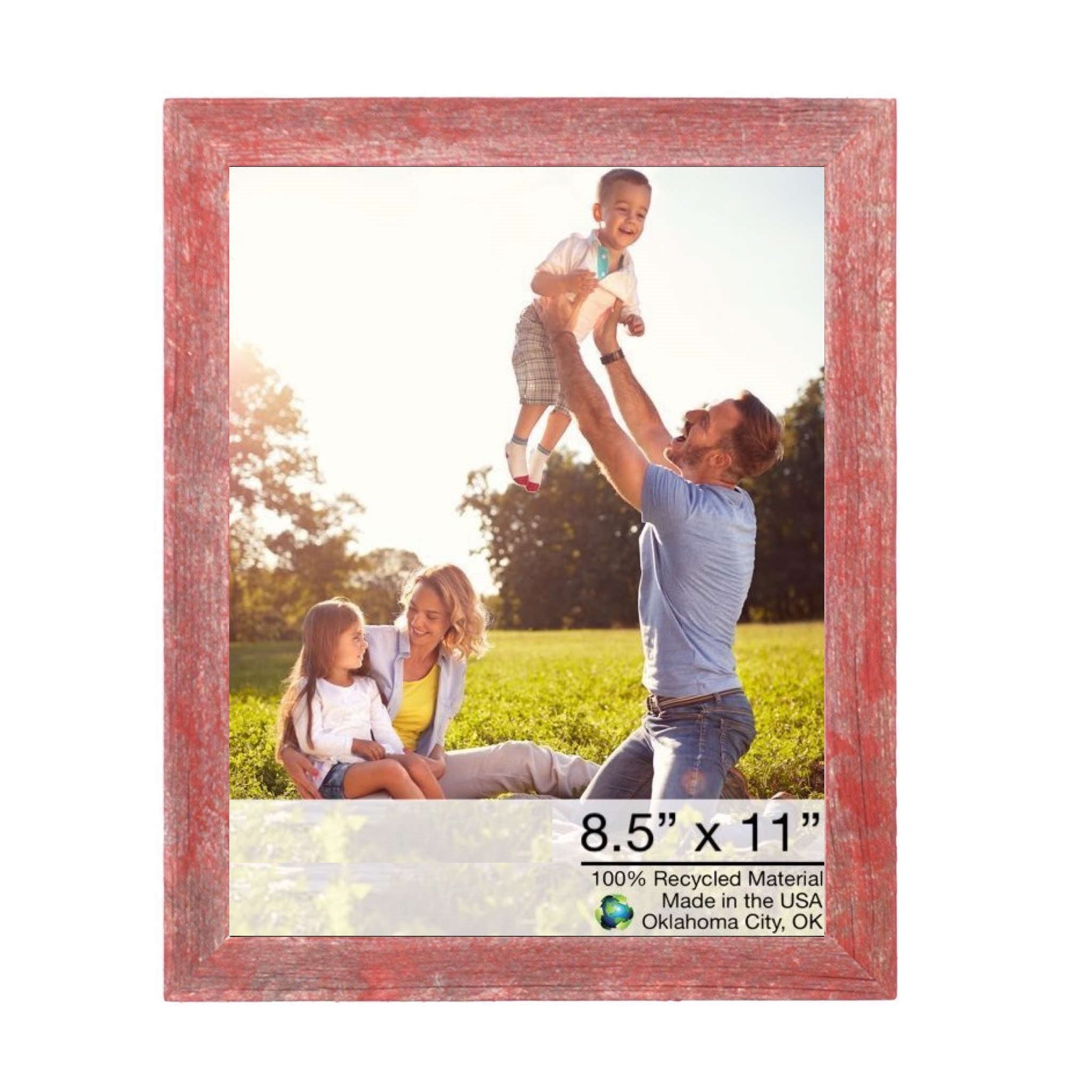 LuxxHomes  11"X14 Rustic Red Picture Frame