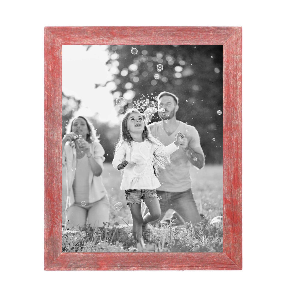 LuxxHomes  11"X14 Rustic Red Picture Frame