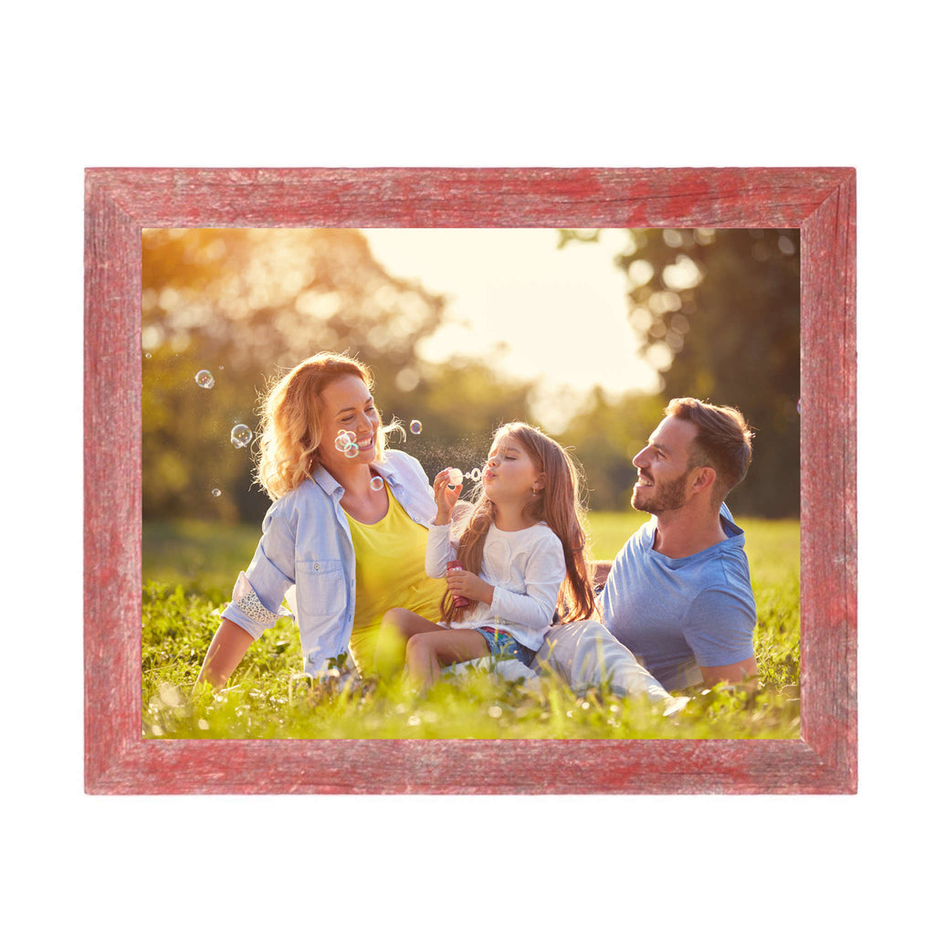 LuxxHomes  11"X14 Rustic Red Picture Frame