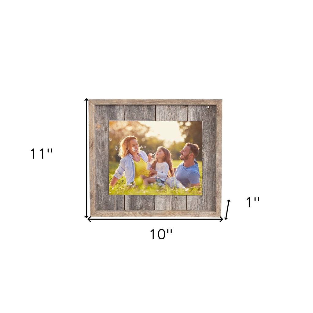 LuxxHomes  5X7 Natural Weathered Grey Picture Frame With Plexiglass Holder