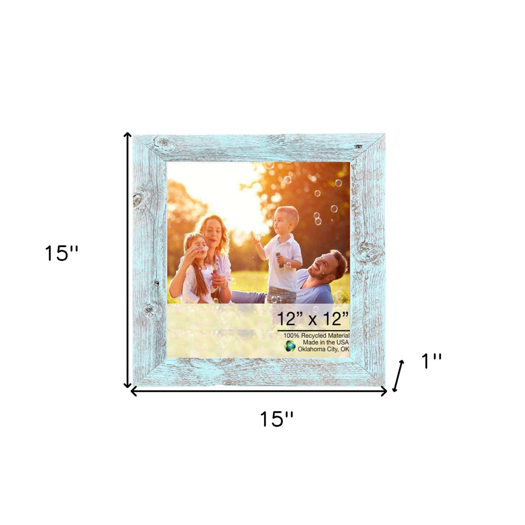 LuxxHomes  12 X 12 Rustic Blue Picture Frame