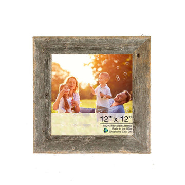 LuxxHomes  12X12 Natural Weathered Grey Picture Frame