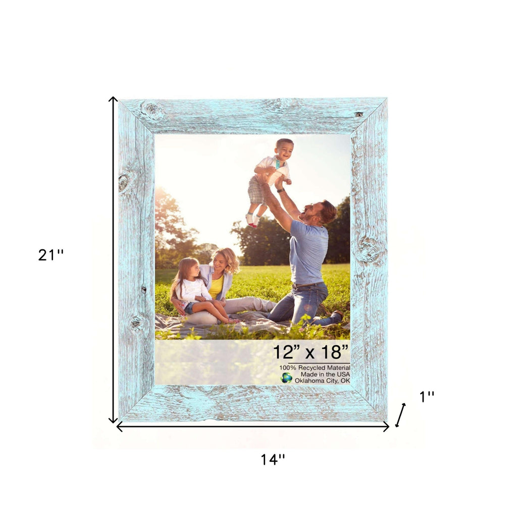 LuxxHomes  12X18  Rustic Blue Picture Frame