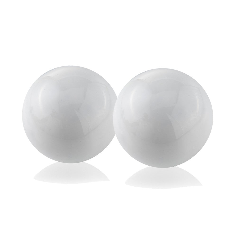 3" White Aluminum Decorative Orb Tabletop Sculpture