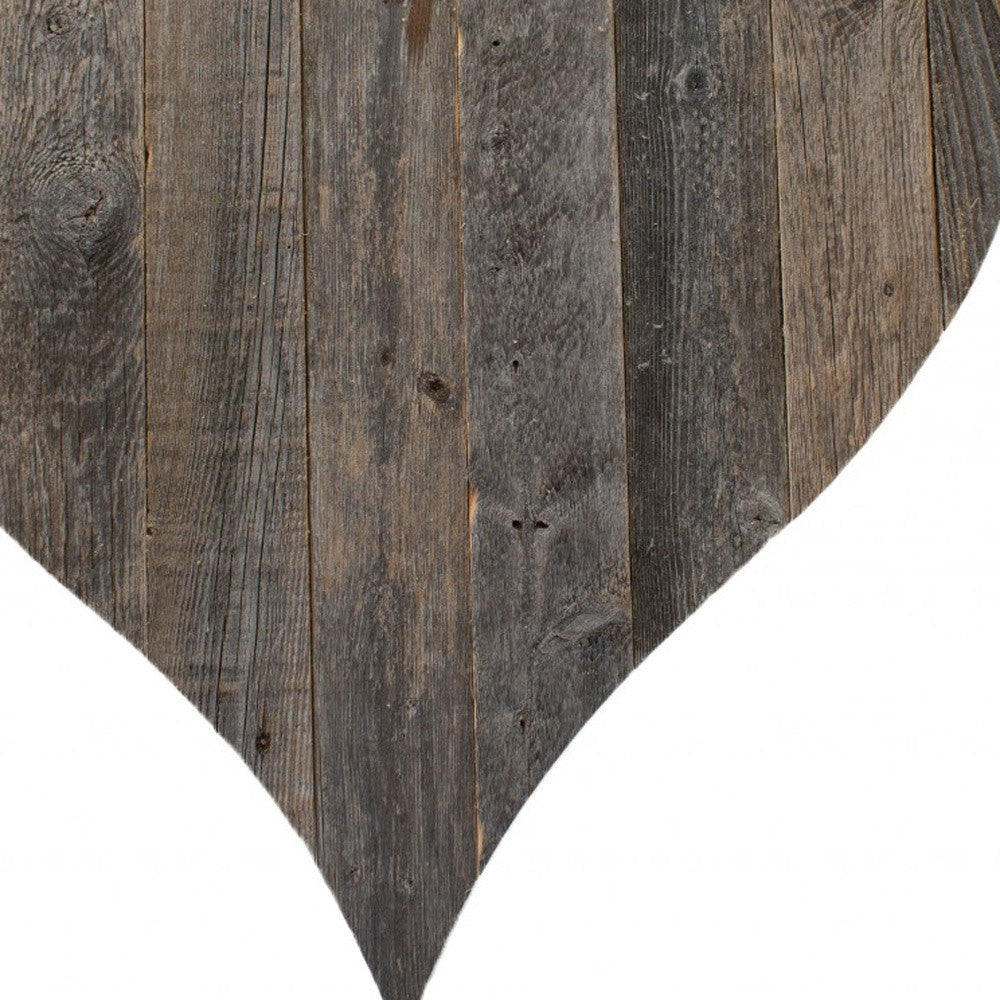 LuxxHomes  12" Weathered Gray Reclaimed Wood Heart Wall Decor