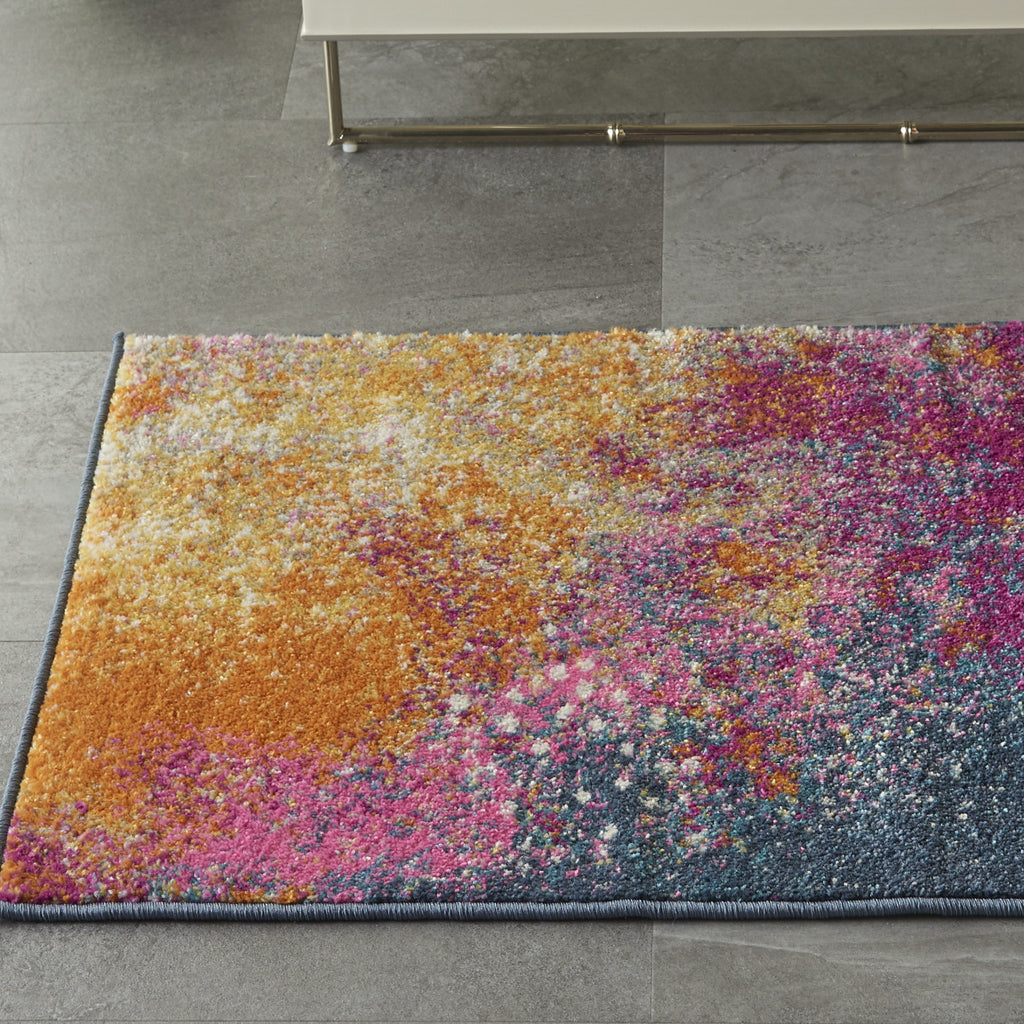 10' Sunset Abstract Power Loom Runner Rug