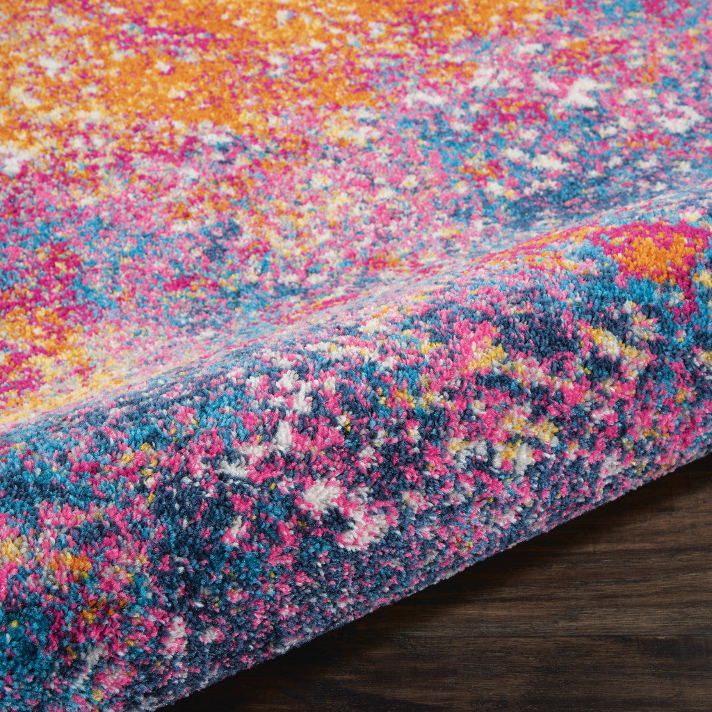 10' Sunset Abstract Power Loom Runner Rug