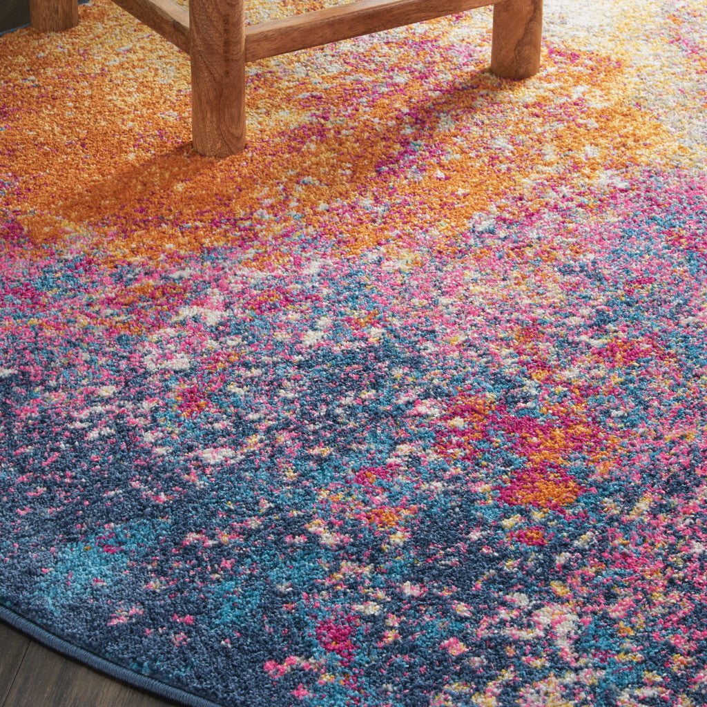 10' Sunset Abstract Power Loom Runner Rug