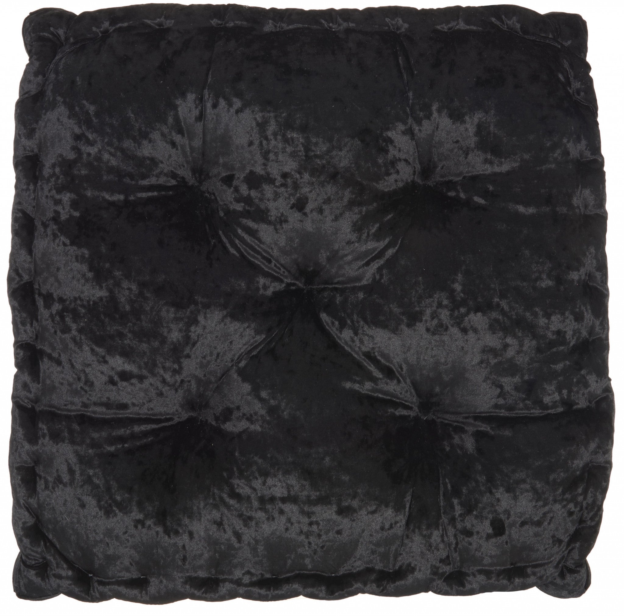 24" X 24" Black Polyester Solid Color Floor Cushion