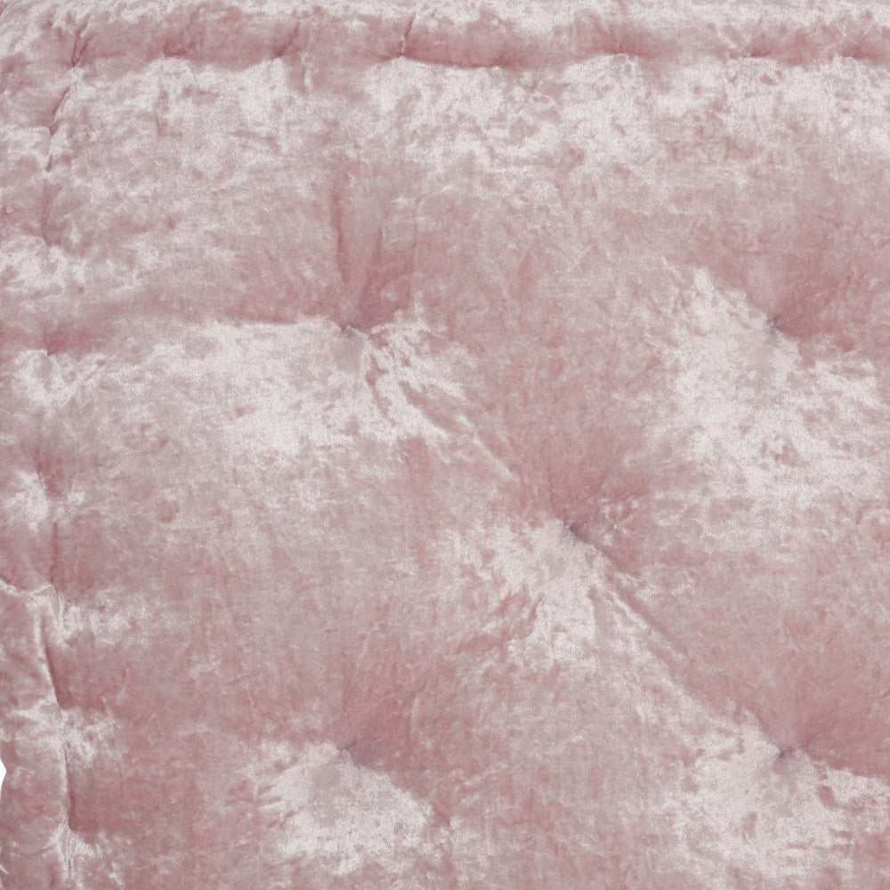 LuxxHomes  24" X 4" Rose Polyester Solid Color Floor Cushion