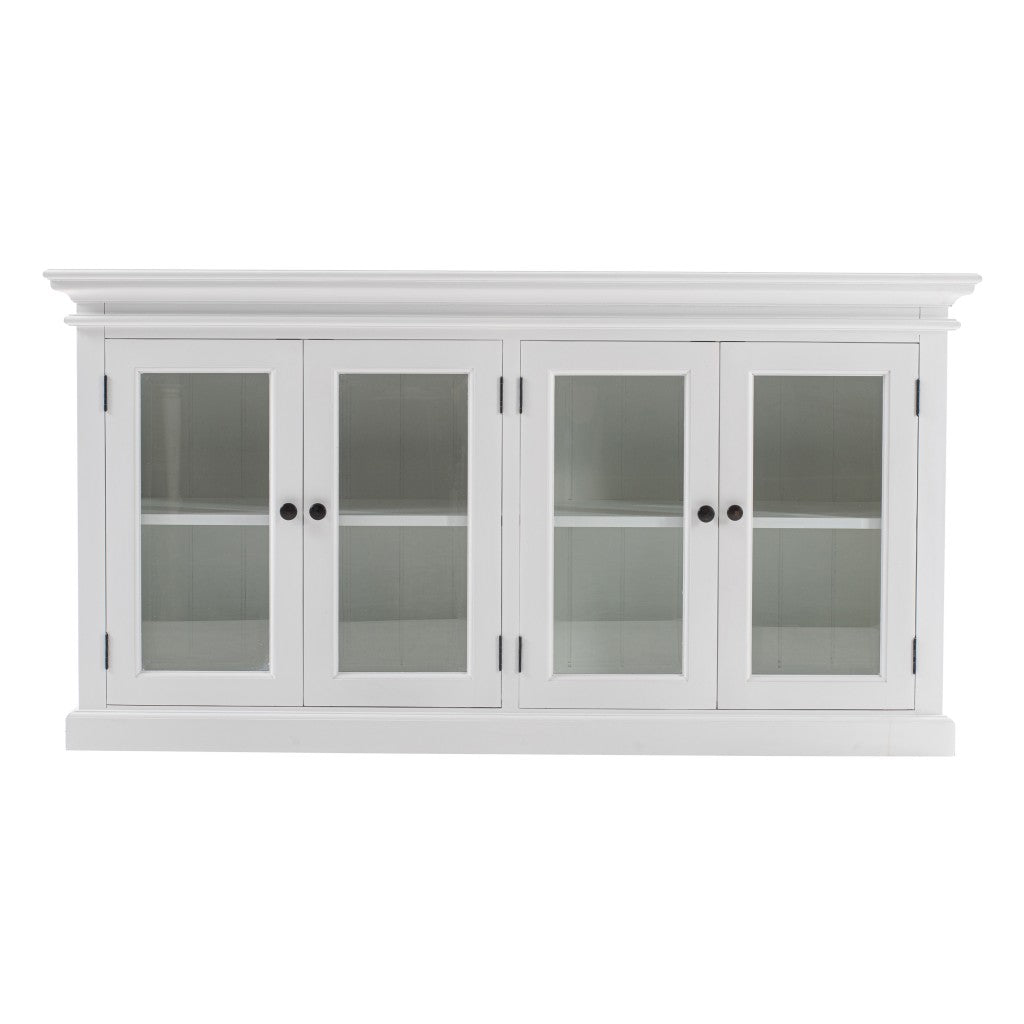 Modern Farm White Glass Door Buffet Server