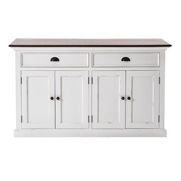 Modern Farmhouse Brown And White Buffet Server