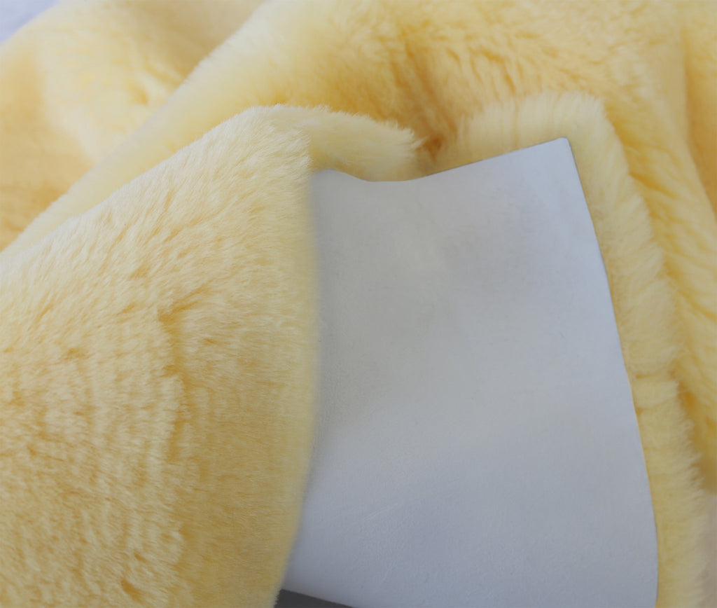 2" X 6" Natural Off White Medical Grade Double Sheepskin Throw Blanket