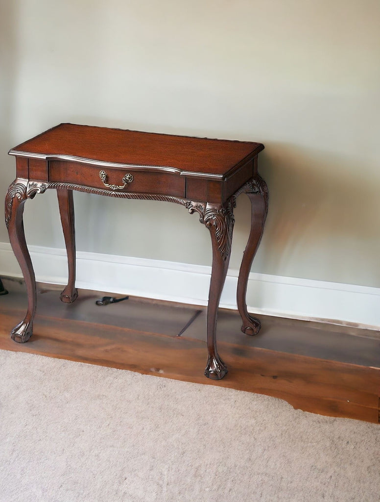 35" Dark Brown Writing Desk