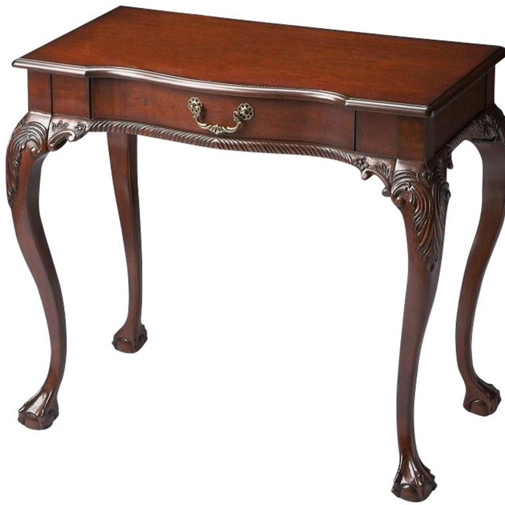 35" Dark Brown Writing Desk