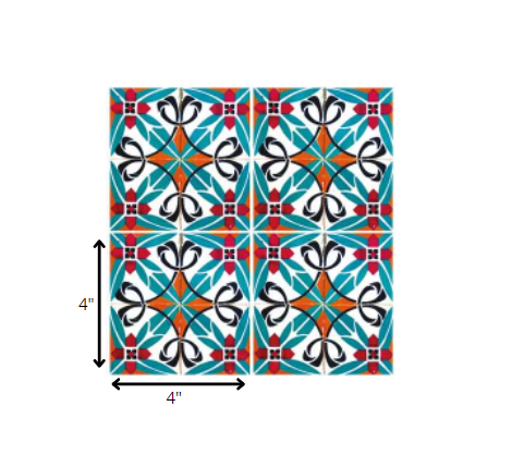 LuxxHomes  4" X 4" Cali Venice Removable  Peel And Stick Tiles