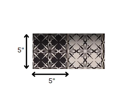 LuxxHomes  4" X 4" The Clover Peel And Stick Removable Tiles