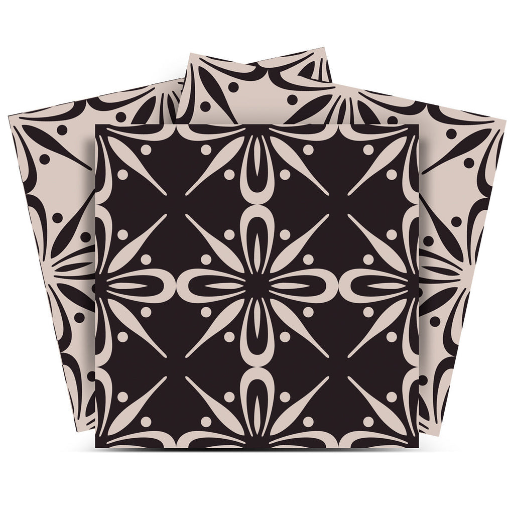 LuxxHomes  4" X 4" The Clover Peel And Stick Removable Tiles