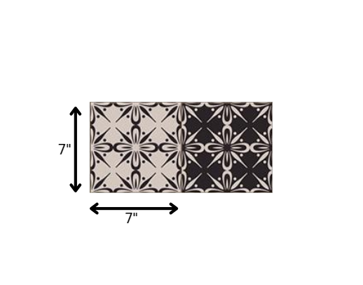 LuxxHomes  4" X 4" The Clover Peel And Stick Removable Tiles