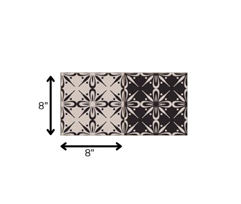 LuxxHomes  4" X 4" The Clover Peel And Stick Removable Tiles