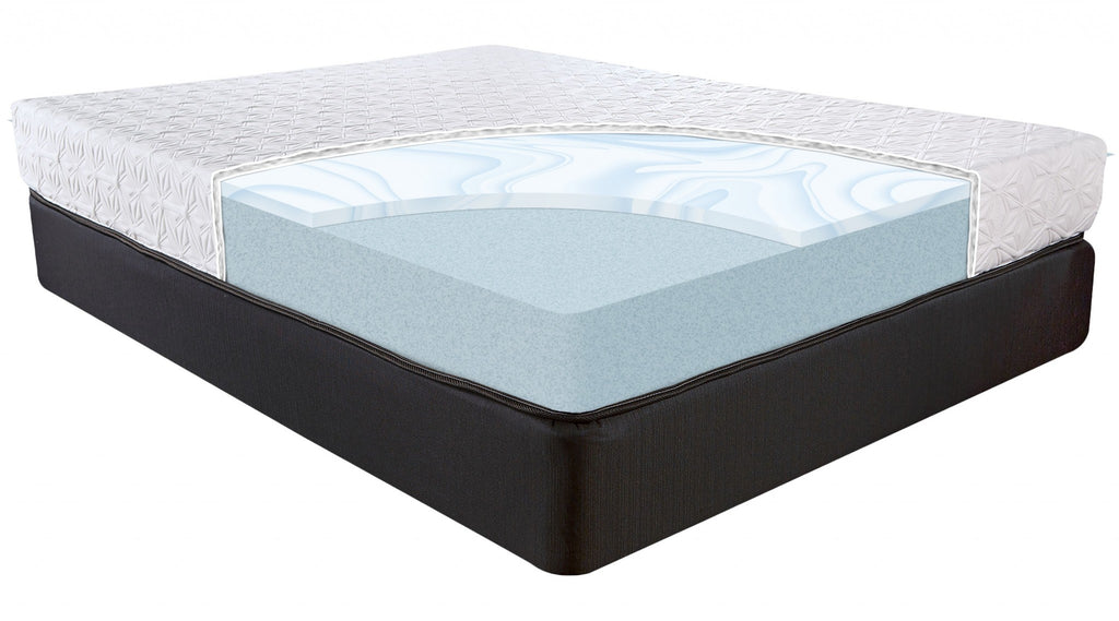 LuxxHomes  8 Inch Luxury Plush Gel Infused Memory Foam And Hd Support Foam Smooth Top Mattress